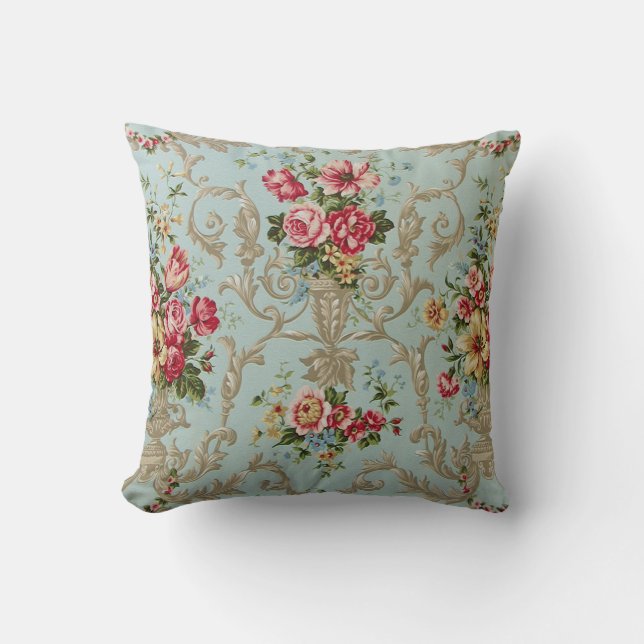 Bloom Flowers COLOR & STYLE OPTIONS - Throw Pillow (Front)