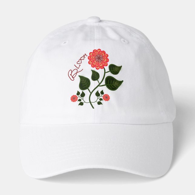  "Bloom" Folk Art Floral Inspiration Hat (Front)