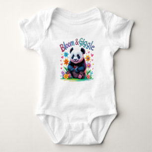 Bloom & Giggle Baby Panda One Year Outfit Baby Bodysuit