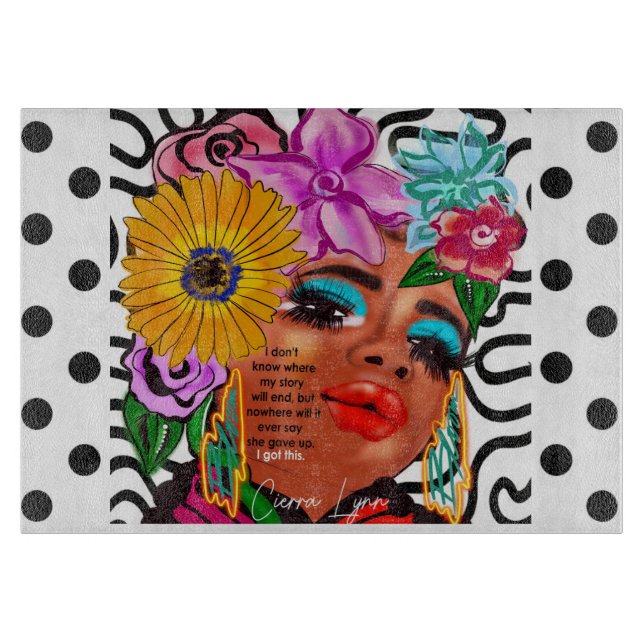 Bloom Glass Cutting Board (Front)