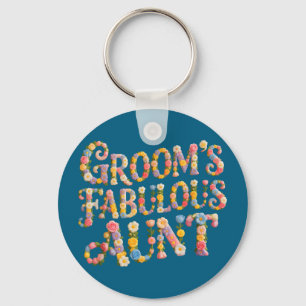 Bloom groom's fabulous aunt bride team bridal in keychain