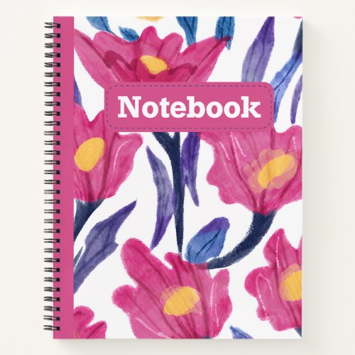 Bloom  Grow Floral Spiral Notebook 