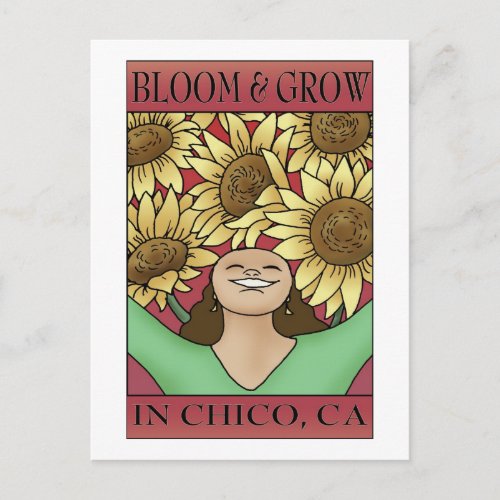 Bloom  Grow in Chico CA Postcard