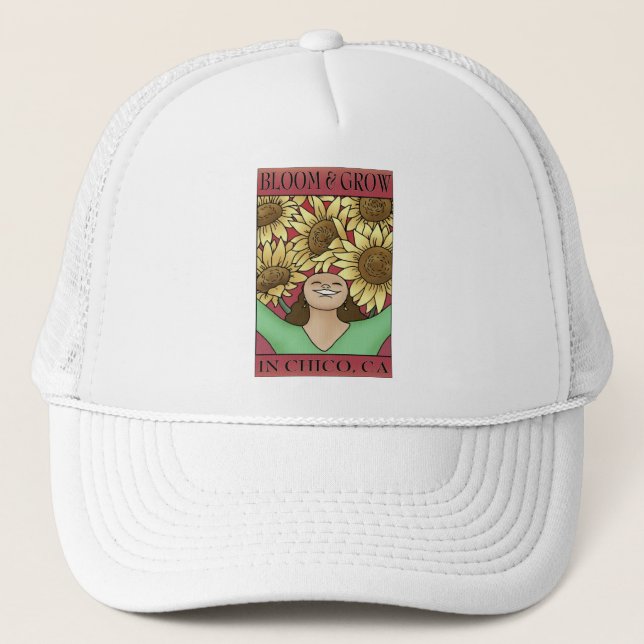 Bloom & Grow in Chico, CA Trucker Hat (Front)