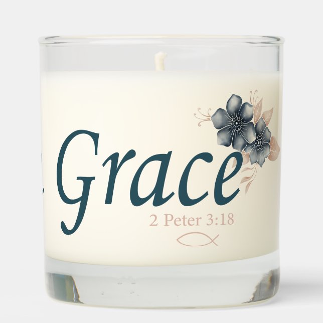 Bloom in Grace Scented Candle (Back)
