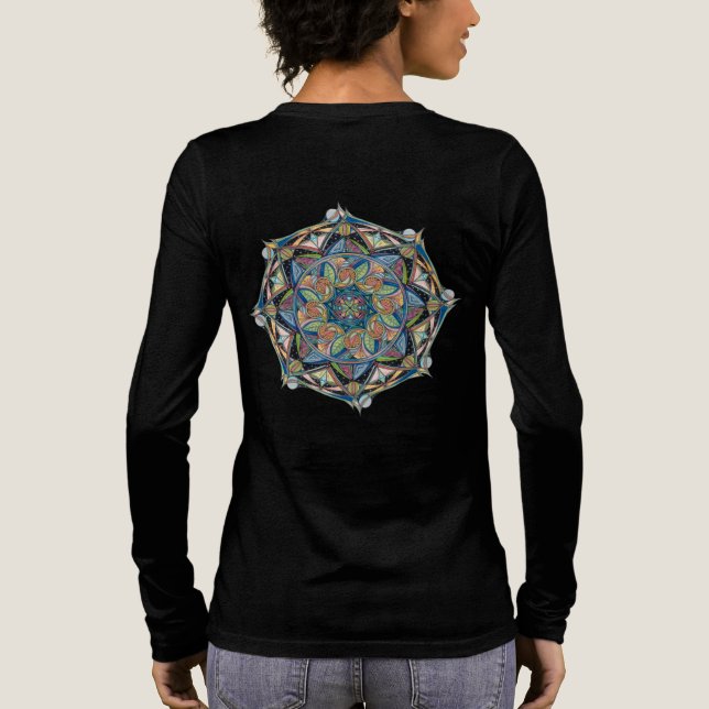 Bloom in Love Mandala Tri-Blend Shirt (Back)