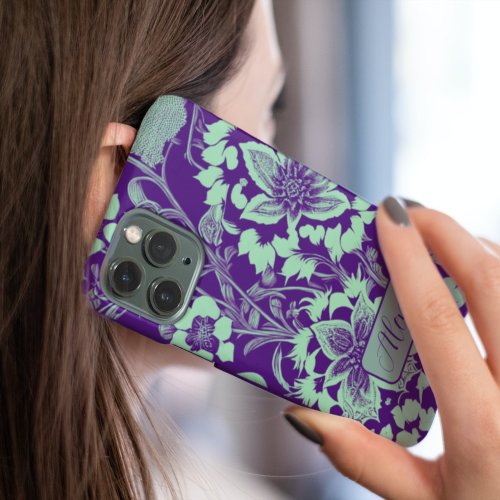 Bloom in Style Purple Minimalist Flower iPhone 11 Pro Case