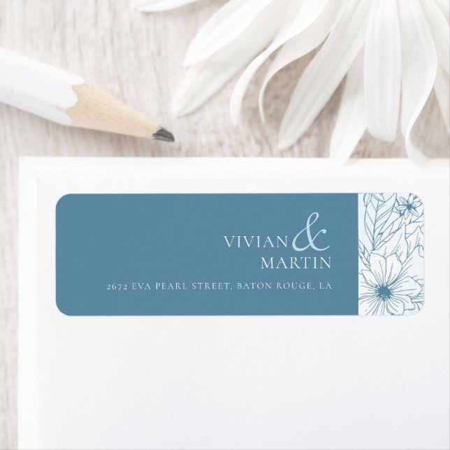 Bloom In The Winter Wedding Address Label (Insitu)