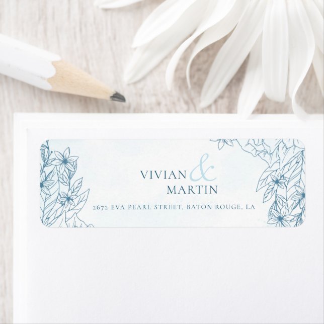Bloom In The Winter Wedding Address Label (Insitu)