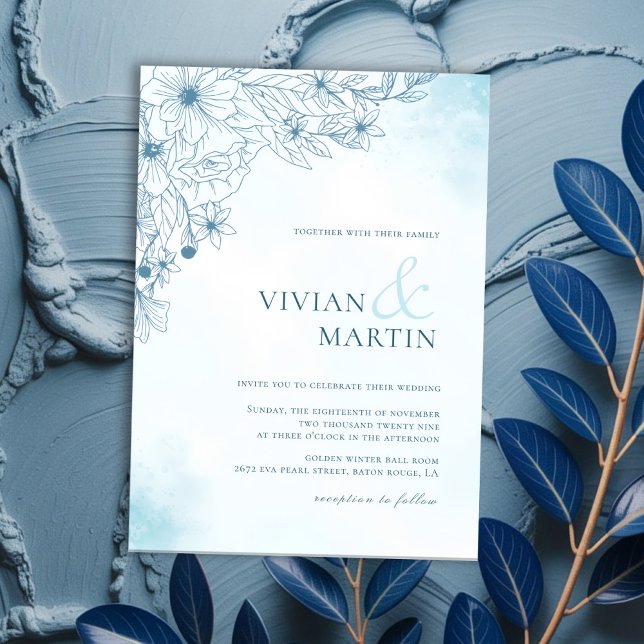 Bloom In The Winter Wedding Invitation (Creator Uploaded)