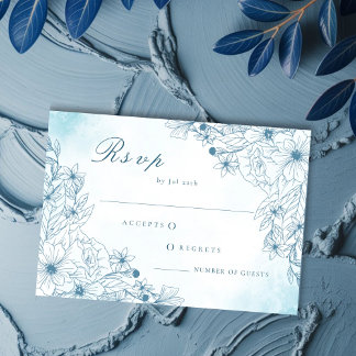Bloom In The Winter Wedding RSVP cards