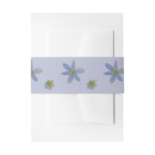 bloom in white invitation belly band