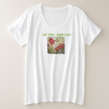 Bloom Inspiration Floral Watercolor Art T-shirt by KariAnapol at Zazzle