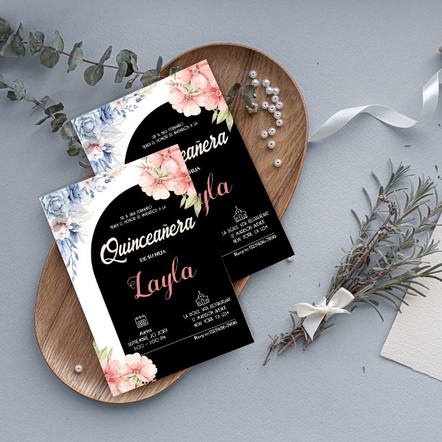 Bloom into Quinceañera! Boho Floral Mis Quince Invitation (Bloom into Quinceañera! Boho Floral Mis Quince Invitation)