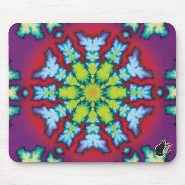 Bloom Kaleidoscope Mouse Pad (Front)