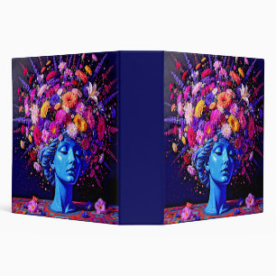 "Bloom of Eternity" – A Colourful Surreal Portrait 3 Ring Binder