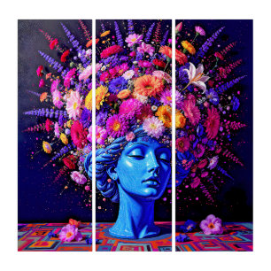"Bloom of Eternity" – A Colourful Surreal Portrait Triptych