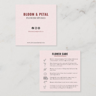 Bloom & Petal Flower Studio Business Card