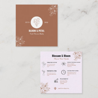 Bloom & Petal Rustic Flower Shop Card