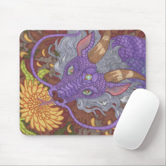 Bloom Purple Dragon Mouse Pad
