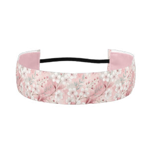 Bloom Sakura Pink Burgundy Athletic Headband