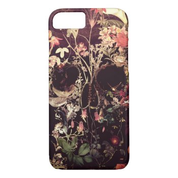 Bloom Skull Iphone 8/7 Case by ikiiki at Zazzle