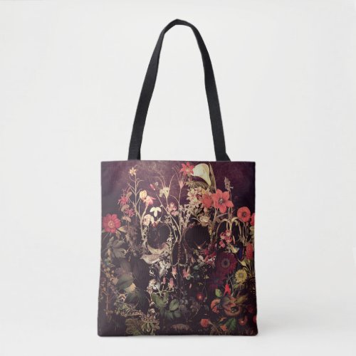 Bloom Skull Tote Bag