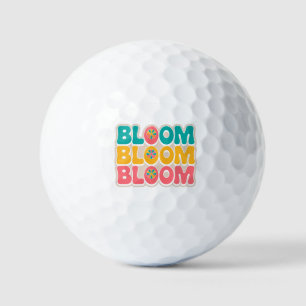 Bloom Spring Vibes – Cute & Colorful Lettering Golf Balls
