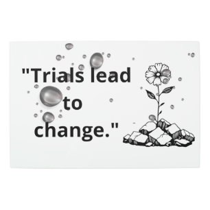 Bloom Through Trials – Strength from the Cracks Metal Print