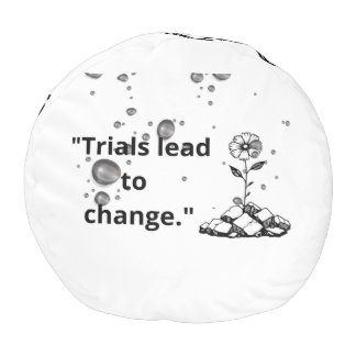 Bloom Through Trials – Strength from the Cracks Pouf
