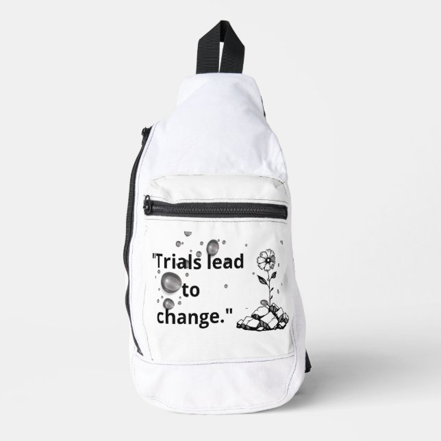 Bloom Through Trials – Strength from the Cracks Sling Bag (Front)