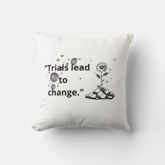 Bloom Through Trials – Strength from the Cracks Throw Pillow