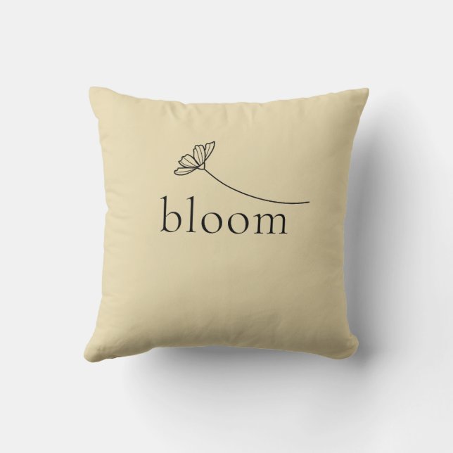 Bloom Throw Pillow (Back)
