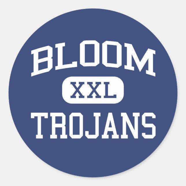 Bloom - Trojans - High - Chicago Heights Illinois Classic Round Sticker (Front)