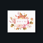 Bloom Typography | Elegant Pink Floral Bouquet Canvas Print<br><div class="desc">Bloom Typography | Elegant Pink Floral Bouquet Canvas Print. This stylish canvas print features beautiful watercolor flowers in shades of pink with an inspirational word of Bloom.</div>