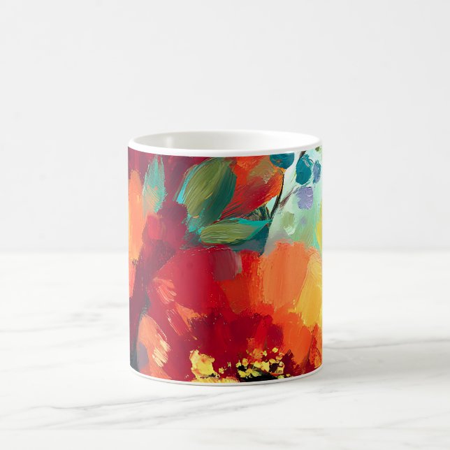 Bloom Vibrant Floral Garden Coffee Mug (Center)