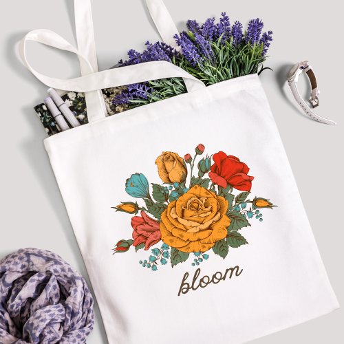 Bloom Vintage Floral Tote Bag 