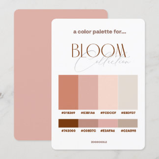 Bloom Wedding Color Palette Card