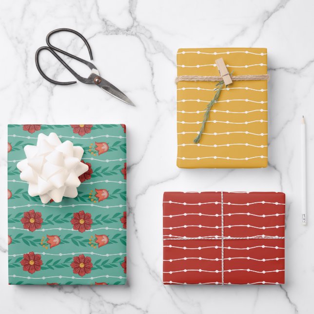 Bloom where Planted - dark Wrapping Paper Sheets (Front)