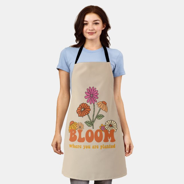 Bloom Where you are Planted Apron (Worn)