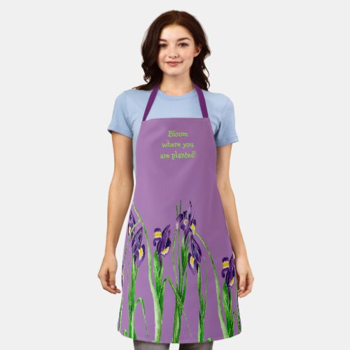 Bloom where you are planted apron