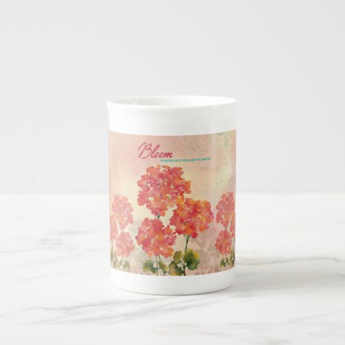 Bloom Where You Are Planted Bone China Mug