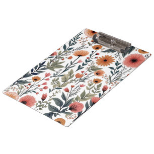 Bloom Where You Are Planted – Inspirational Floral Clipboard
