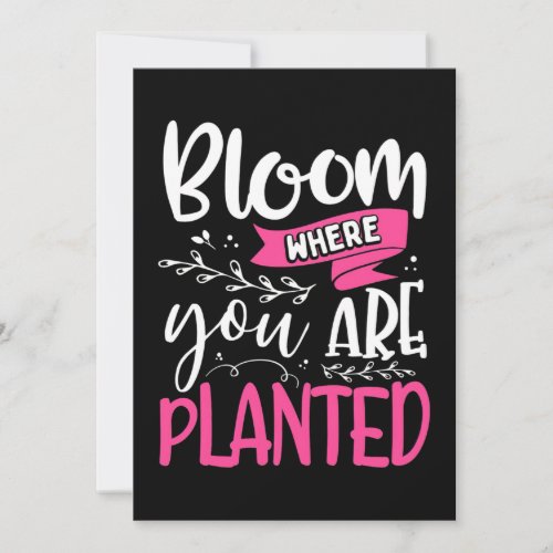 Bloom Where You Are Planted Invitation
