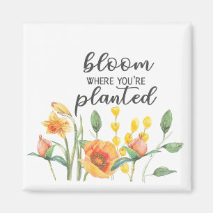Bloom where you are planted magnet
