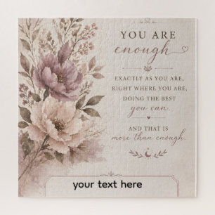 Bloom Where You Are Planted – Minimalist Floral Qu Jigsaw Puzzle