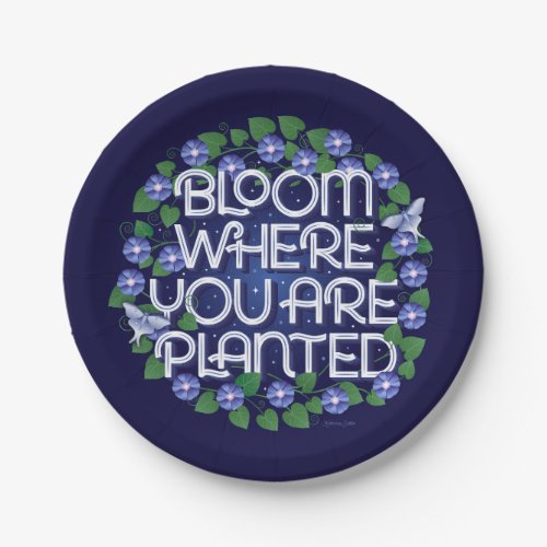 Bloom Where You Are Planted Paper Plates