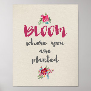 Bloom Where You are Planted Poster