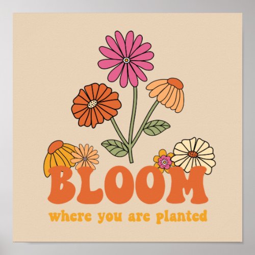 Bloom Where you are Planted Poster