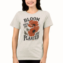 Bloom Where You Are Planted Retro Floral